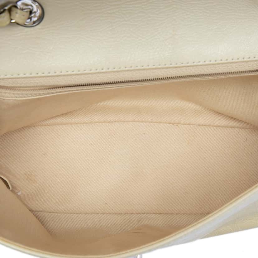 Chanel Small Distressed Patent Frame Single Flap Brown Leather Very good condition - Model View