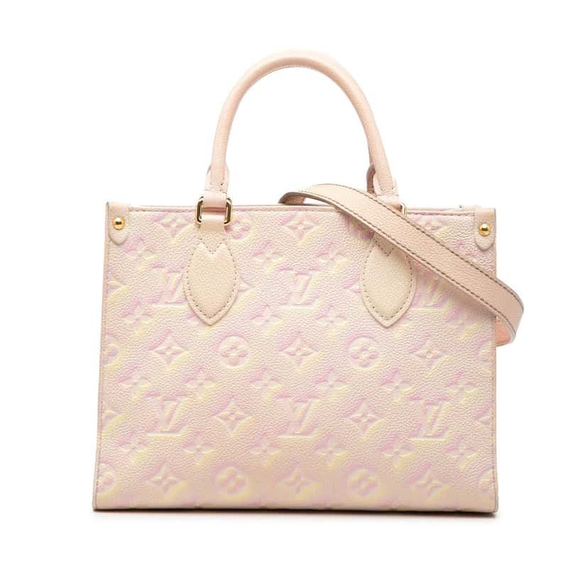 Louis Vuitton Monogram Empreinte Summer Stardust OnTheGo PM Pink Leather Very good condition - Front View