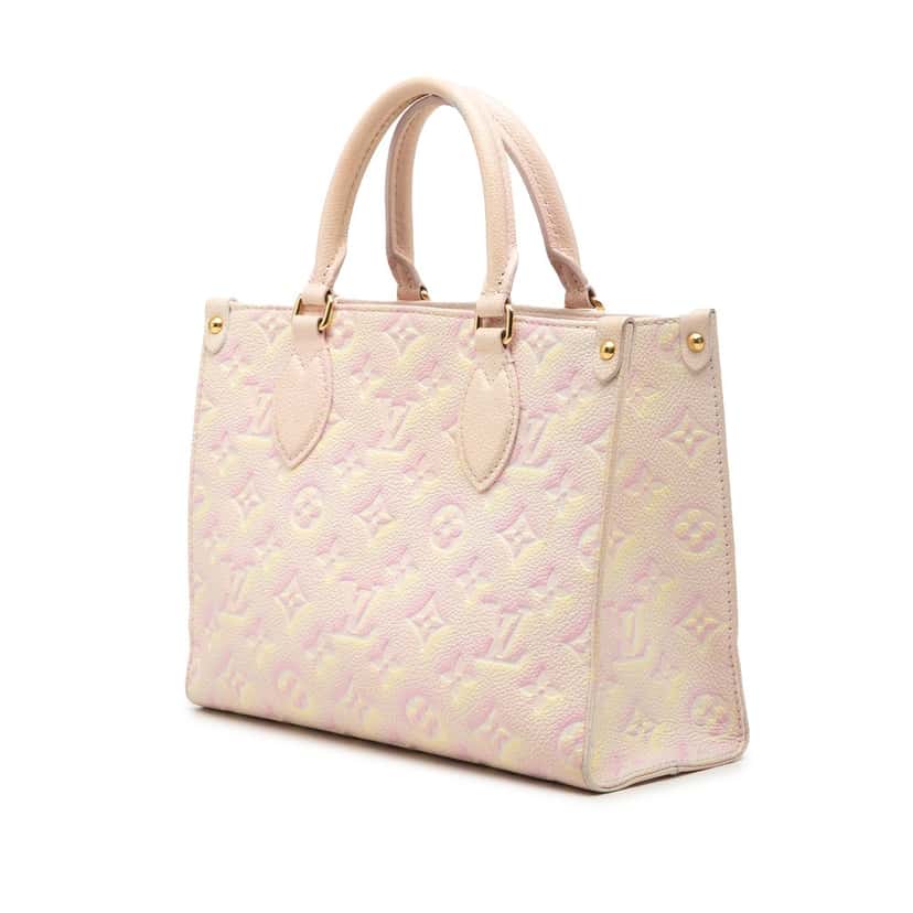 Louis Vuitton Monogram Empreinte Summer Stardust OnTheGo PM Pink Leather Very good condition - Back View
