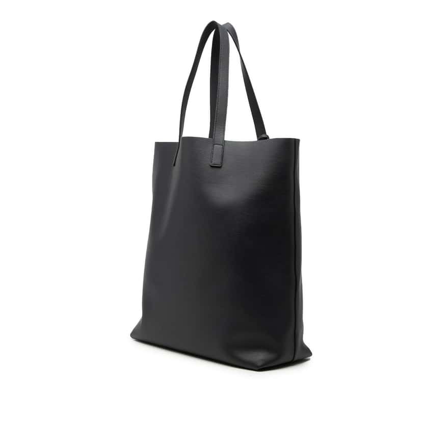 Saint Laurent Smooth Calfskin Bold Shopping Tote Black Leather Very good condition - Back View