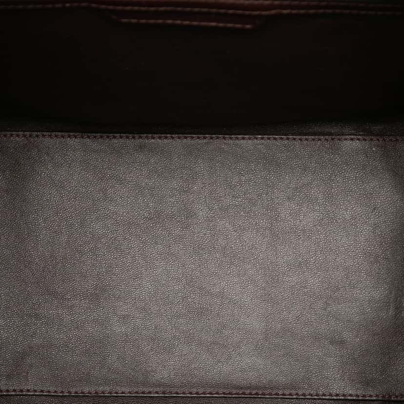 Celine Mini Tricolor Linen and Leather Luggage Tote Beige Very good condition - Model View