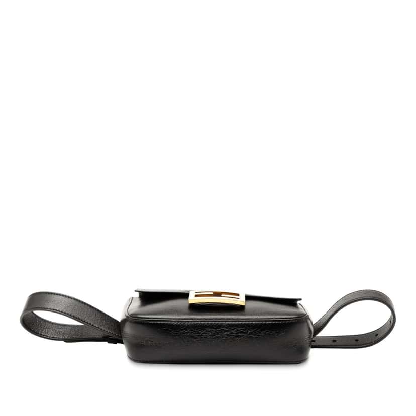 Fendi Leather FF Logo Baguette Belt Bag Black Leather Very good condition - Inside View