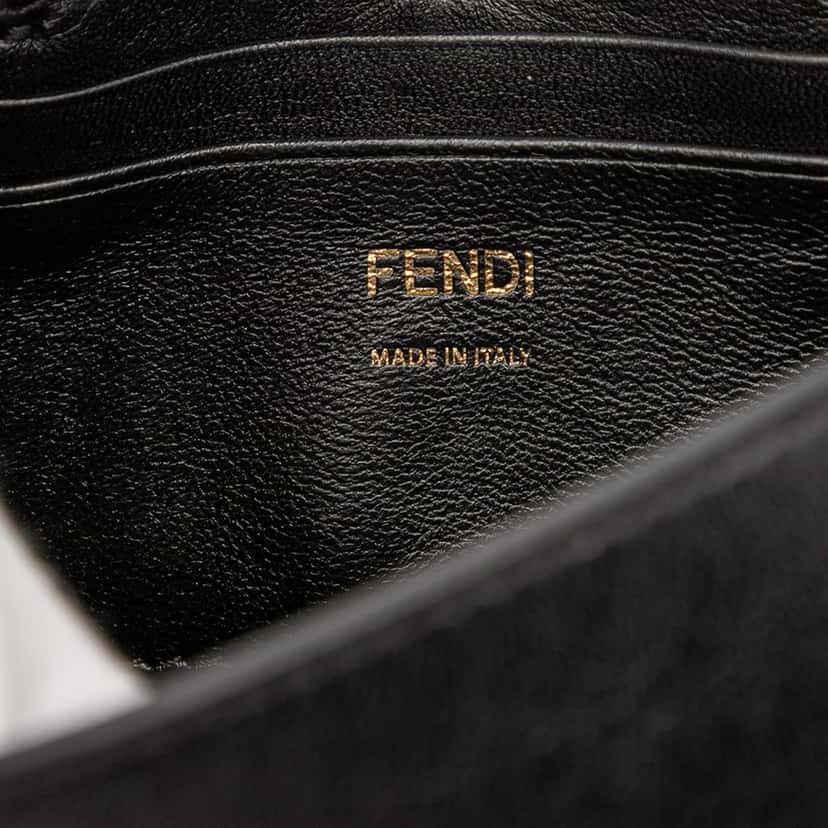 Fendi Leather FF Logo Baguette Belt Bag Black Leather Very good condition - Box View
