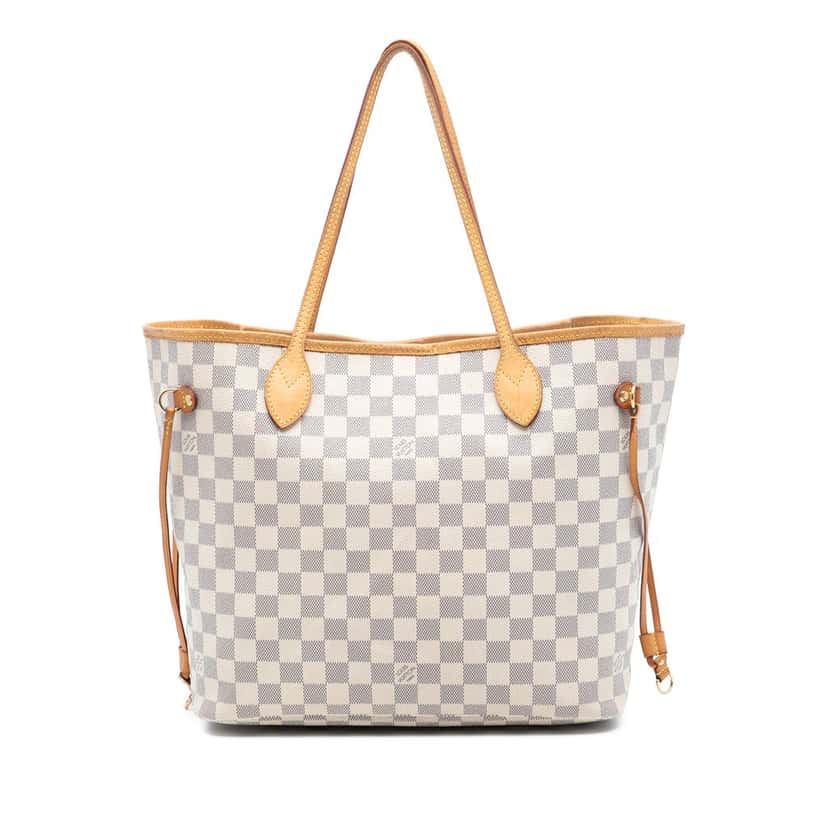 Louis Vuitton Damier Azur Neverfull MM White Very good condition - Front View