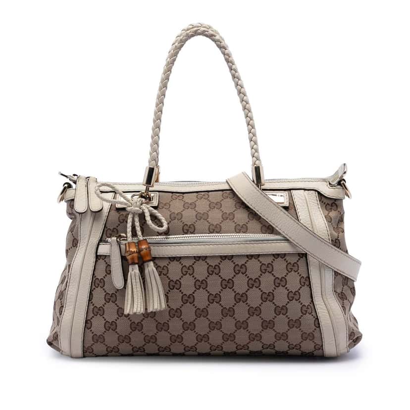 Gucci GG Canvas Bella Satchel Beige Very good condition - Front View