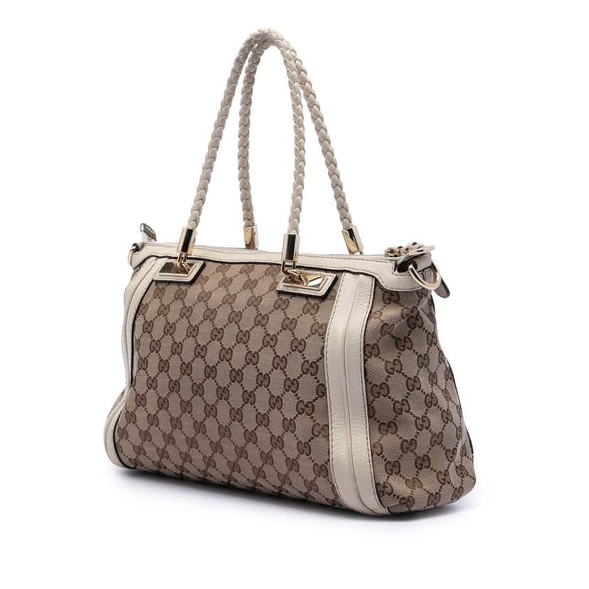 Gucci GG Canvas Bella Satchel Beige Very good condition - Back View