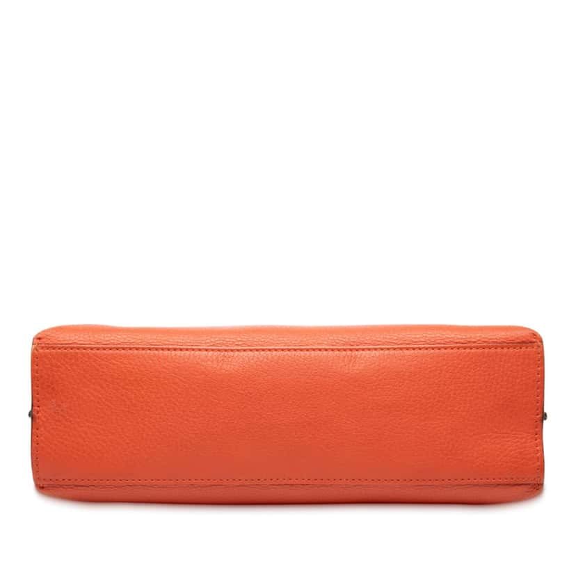 Gucci Small Leather Bamboo Daily Satchel Orange Leather Very good condition - Inside View