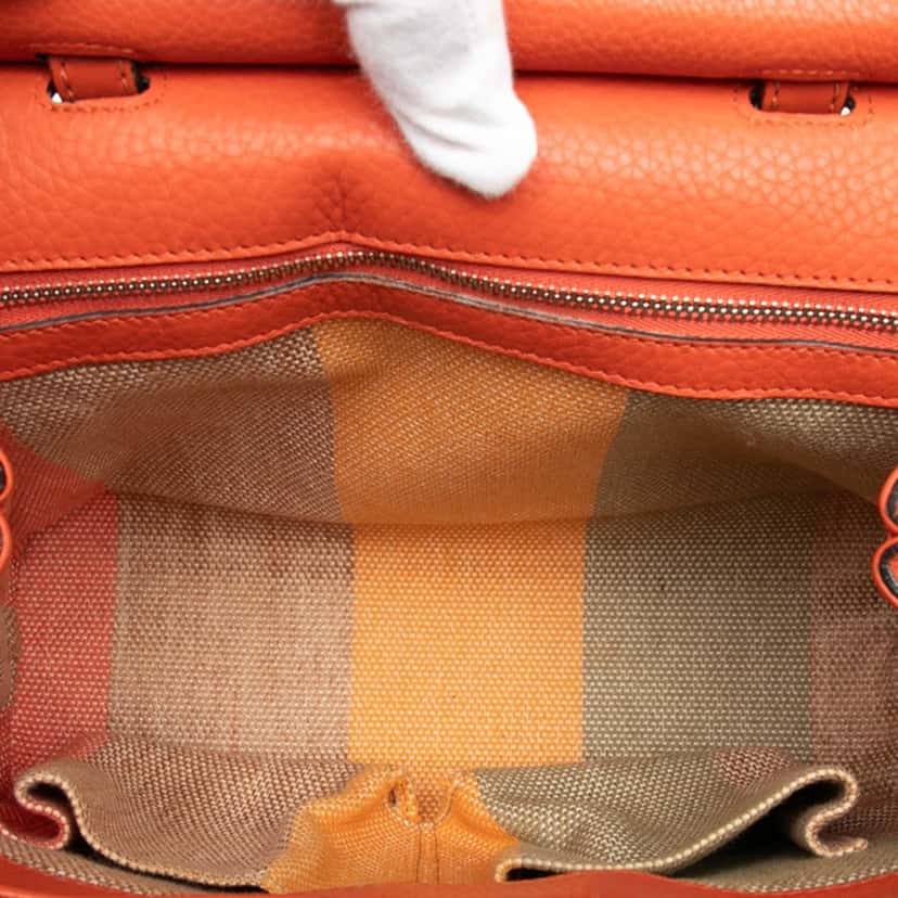Gucci Small Leather Bamboo Daily Satchel Orange Leather Very good condition - Model View