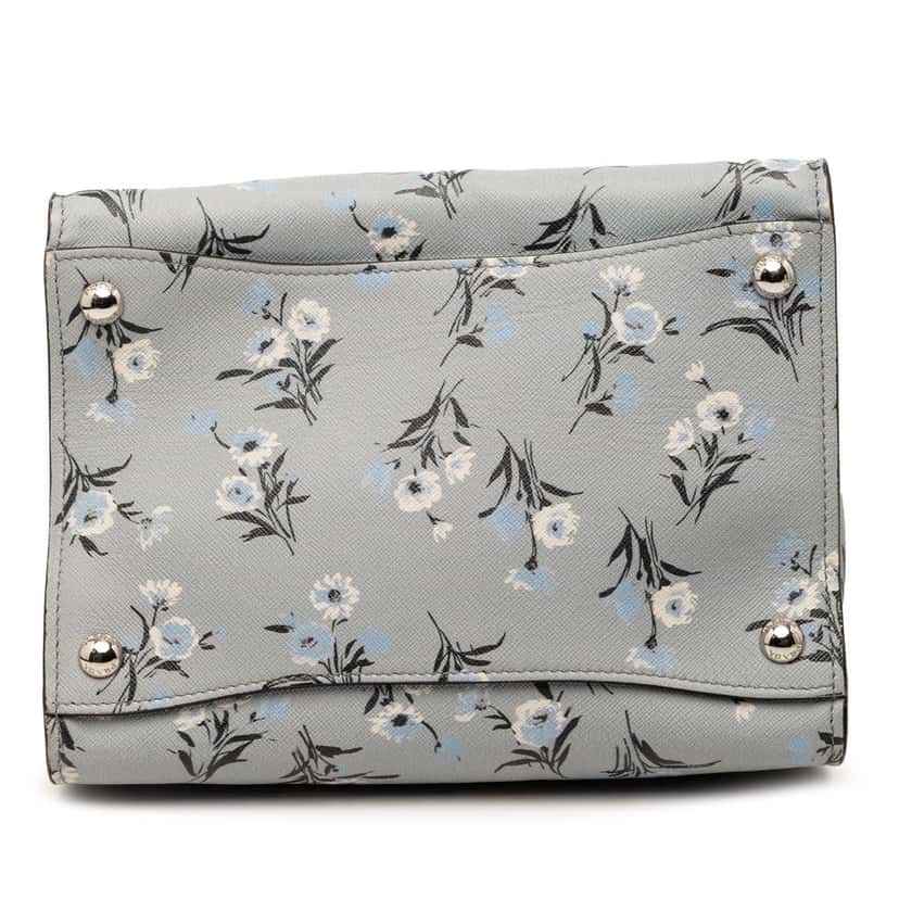 Prada Saffiano Floral Print Twin Pocket Satchel Other Leather Very good condition - Inside View