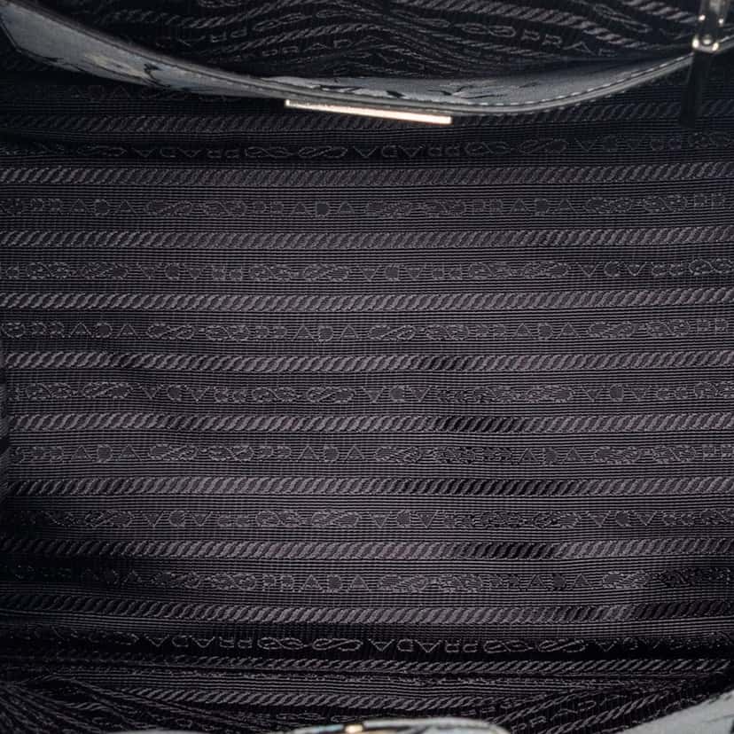 Prada Saffiano Floral Print Twin Pocket Satchel Other Leather Very good condition - Model View