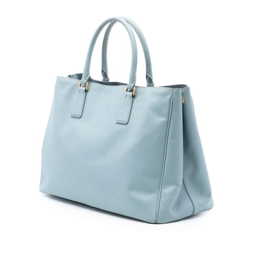 Prada Large Saffiano Lux Galleria Tote Blue Leather Very good condition - Back View