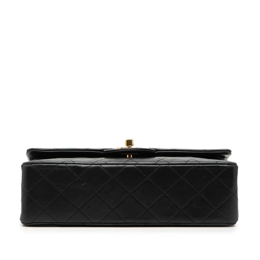 Chanel Small Classic Lambskin Double Flap Black Leather Good condition - Inside View
