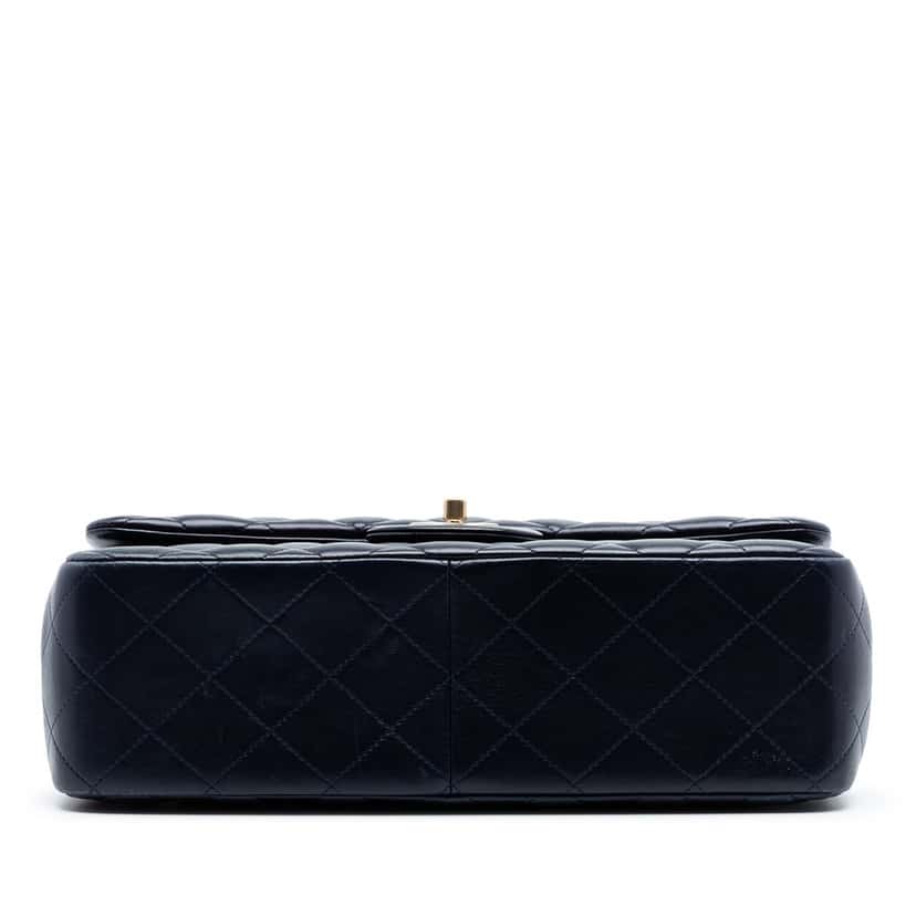 Chanel Jumbo Classic Lambskin Double Flap Blue Leather Very good condition - Inside View