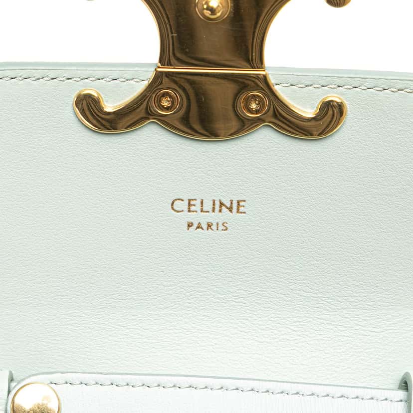 Celine Mini Calfskin Claude Crossbody Blue Leather Very good condition - Box View