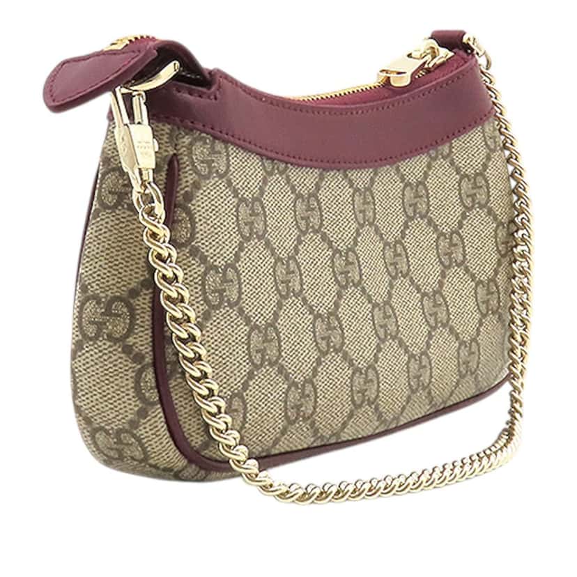 Gucci Mini GG Supreme Panda Ophidia Shoulder Bag Beige Very good condition - Back View