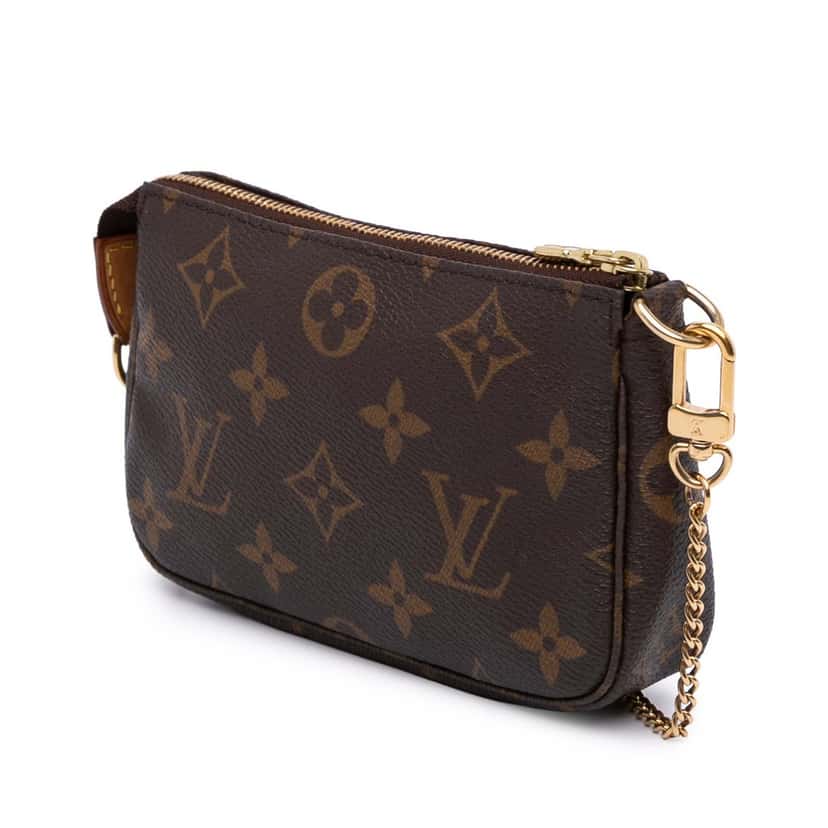 Louis Vuitton Monogram Mini Pochette Accessoires Brown Very good condition - Back View