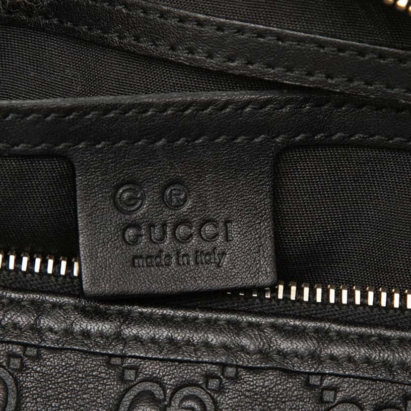 Gucci Medium Guccissima Joy Boston Bag Black Leather Very good condition - Box View