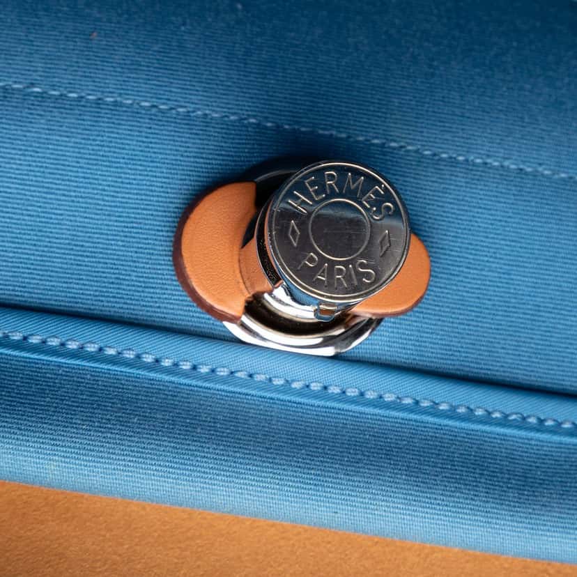 Hermès Toile Herbag Zip 31 Blue Very good condition - Box View