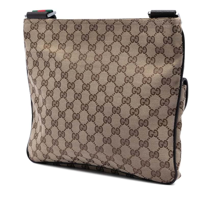 Gucci GG Canvas Web Crossbody Beige Very good condition - Back View