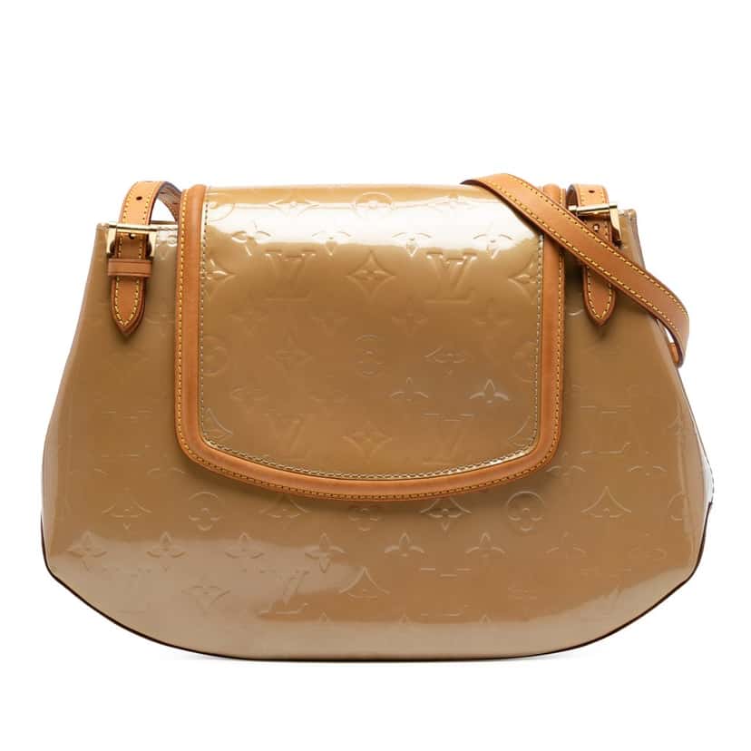 Louis Vuitton Monogram Vernis Biscayne Bay GM Beige Leather Very good condition - Front View