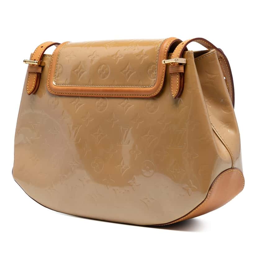 Louis Vuitton Monogram Vernis Biscayne Bay GM Beige Leather Very good condition - Back View