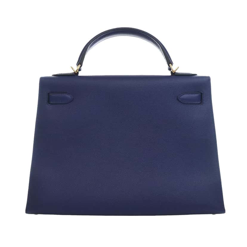 Hermès Epsom Kelly II Retourne 32 Blue Leather Very good condition - Model View