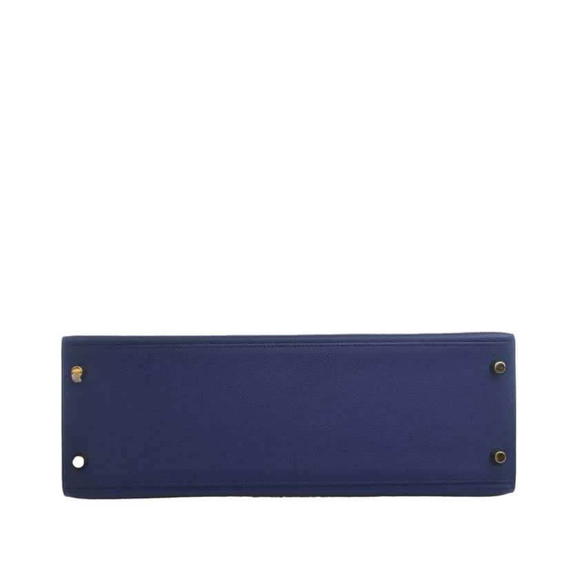Hermès Epsom Kelly II Retourne 32 Blue Leather Very good condition - Box View