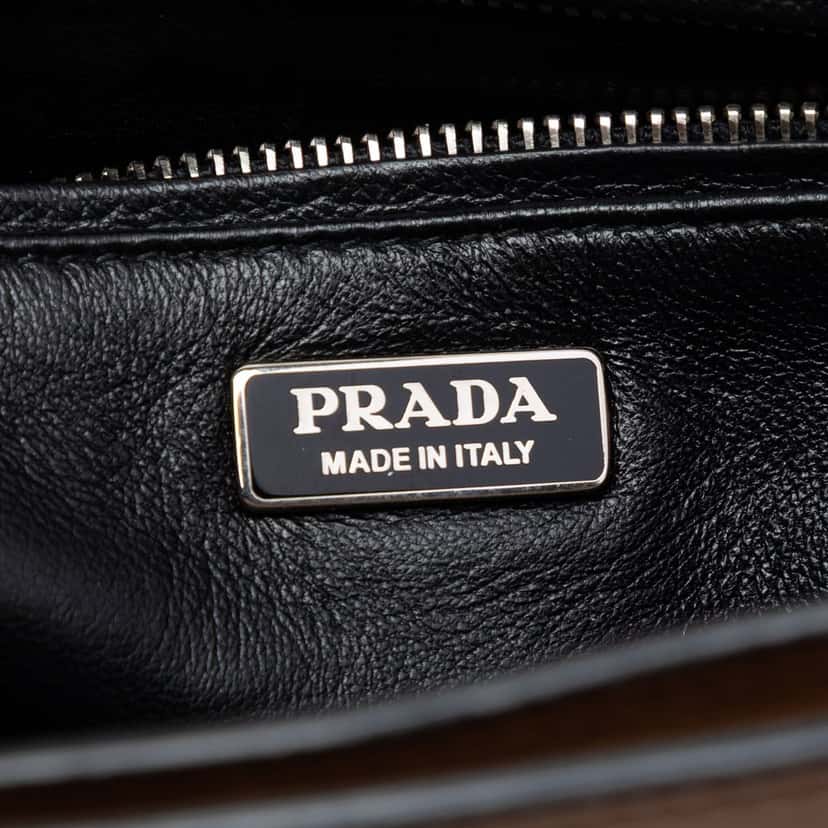 Prada Glace Calf Arcade Crossbody Brown Leather Very good condition - Box View