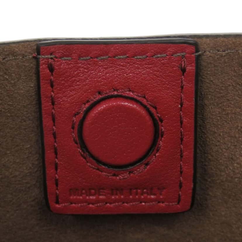 Valentino Leather Rockstud Wispy Bucket Bag Red Leather Very good condition - Box View