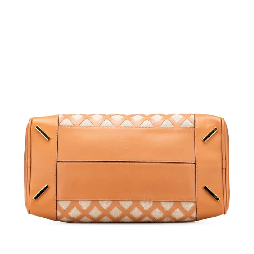 Loewe Extra Large Canvas and Cut Out Leather Amazona 75 Beige Leather Very good condition - Inside View