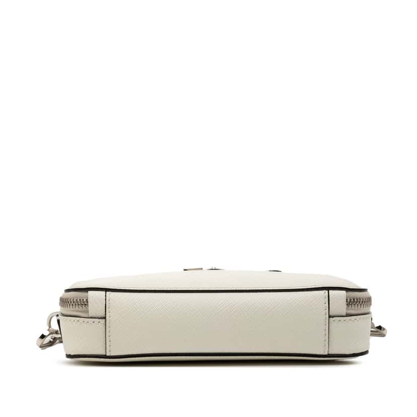 Prada Saffiano Brique Crossbody White Leather Very good condition - Inside View