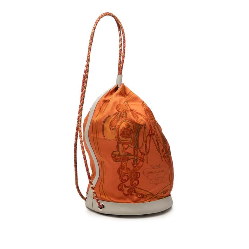 Hermès Silk Brides de Gala Sac Soie Cool 22 Orange Very good condition - Back View