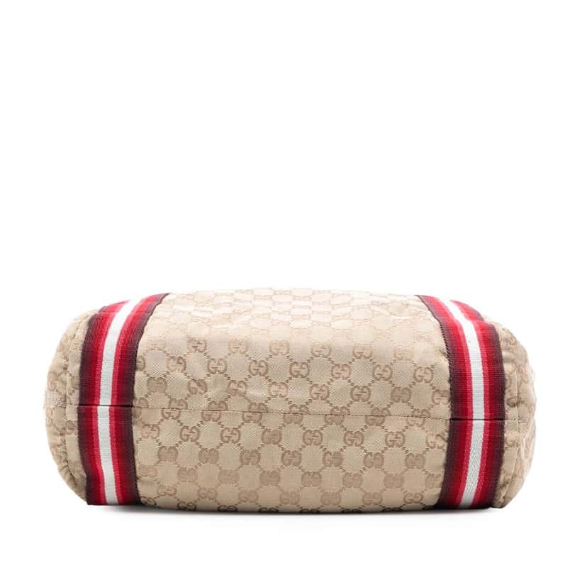 Gucci GG Canvas Web Tote Beige Very good condition - Inside View