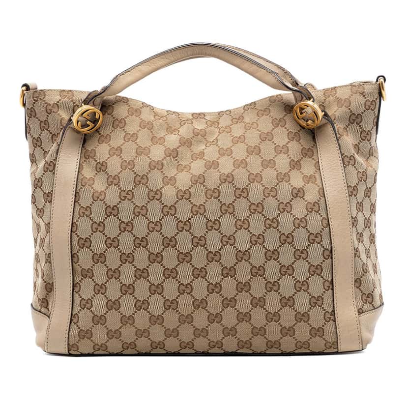 Gucci GG Canvas Miss GG Satchel Beige Very good condition - Front View