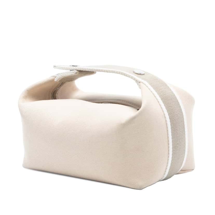 Hermès Small Toile Bride A Brac Case Beige Very good condition - Back View