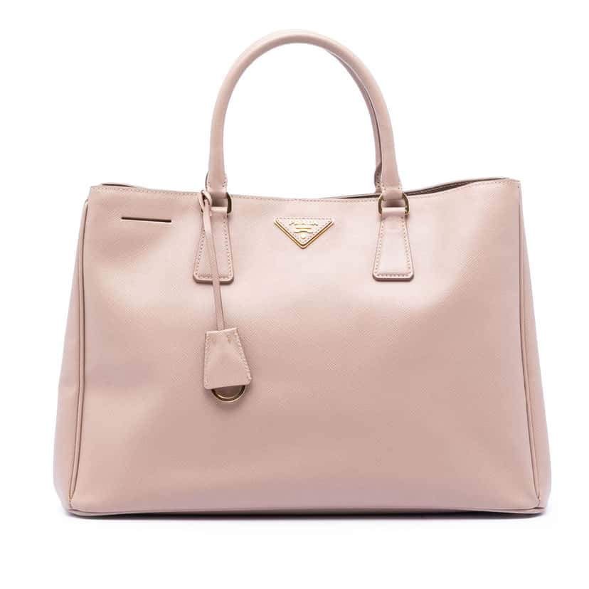 Prada Large Saffiano Lux Galleria Satchel Brown Leather Very good condition - Front View