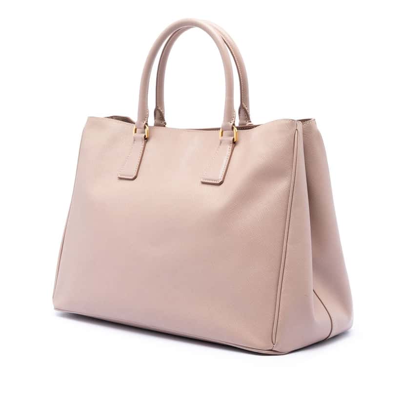 Prada Large Saffiano Lux Galleria Satchel Brown Leather Very good condition - Back View