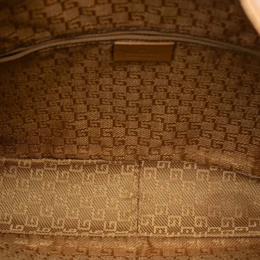 Gucci Calfskin Bamboo Satchel Brown Leather Very good condition - Model View