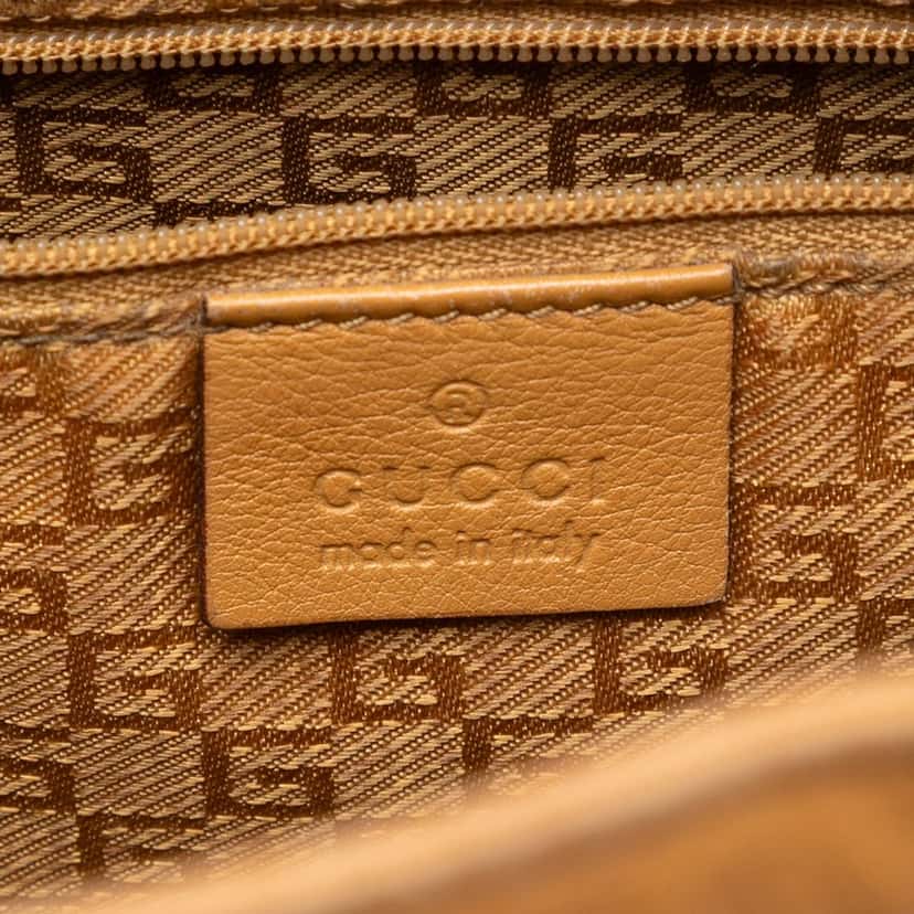 Gucci Calfskin Bamboo Satchel Brown Leather Very good condition - Box View