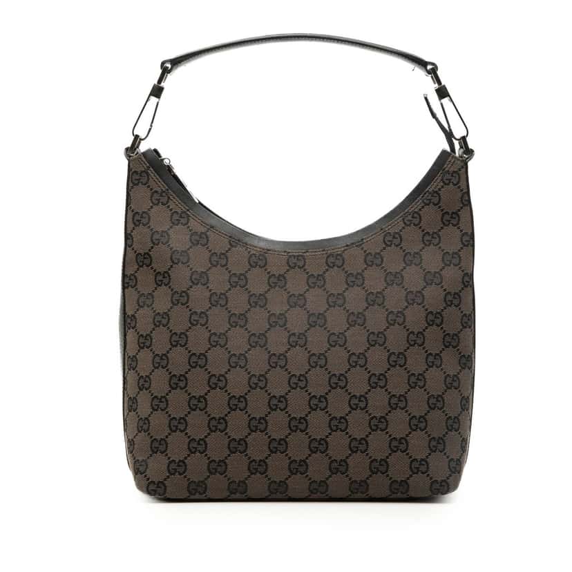 Gucci GG Canvas Shoulder Bag Brown Very good condition - Front View