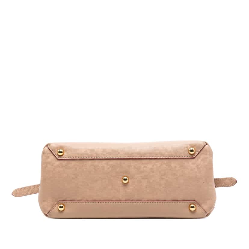 Burberry Medium House Check Trimmed Leather Camberley Satchel Beige Leather Very good condition - Inside View