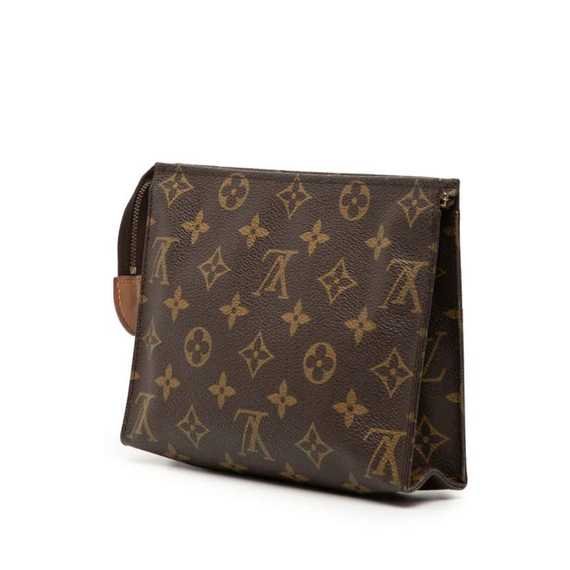 Louis Vuitton Monogram Toiletry Pouch 19 Brown Good condition - Back View