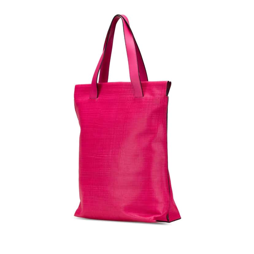 Loewe Anagram Leather Shopper Tote Pink Leather Very good condition - Back View
