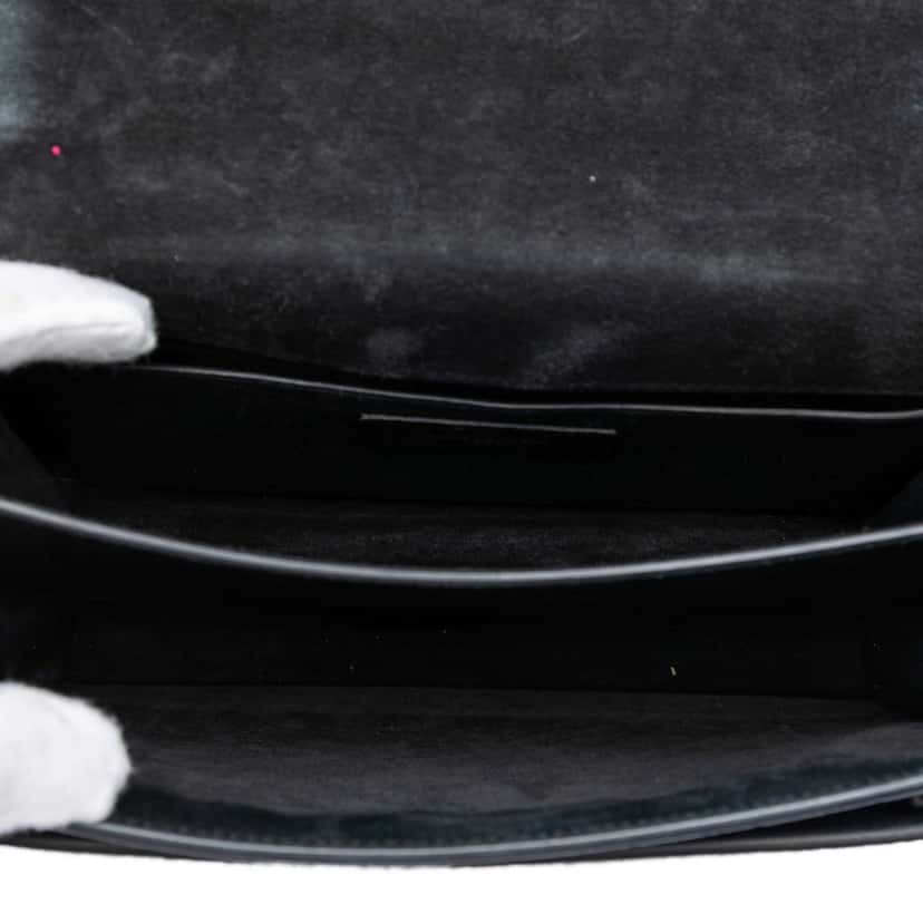 Saint Laurent Medium Metallic Woven Leather Monogram Sunset Crossbody Silver Leather Very good condition - Model View