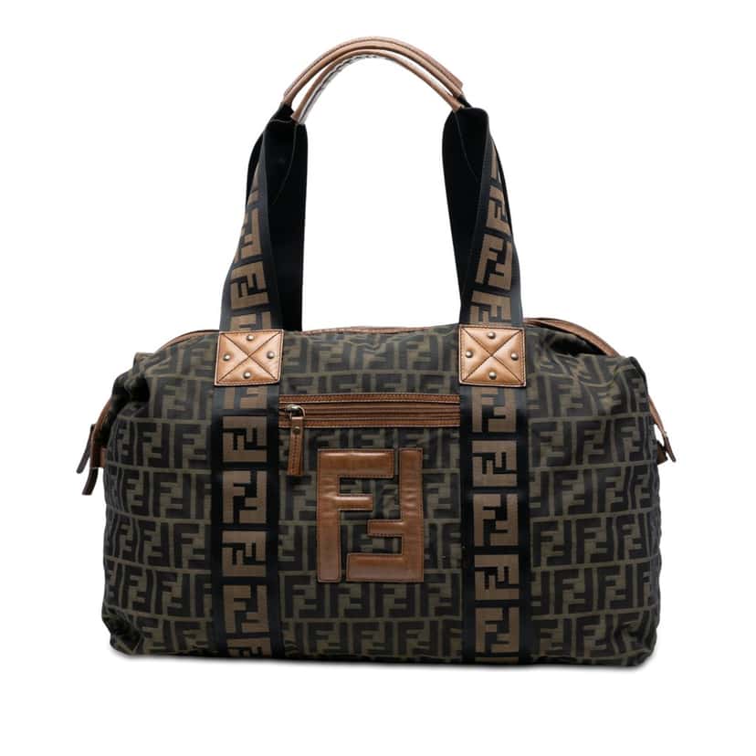 Fendi Zucca Canvas Travel Bag Brown Very good condition - Front View
