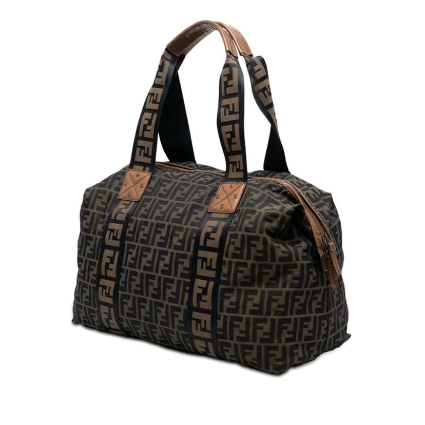 Fendi Zucca Canvas Travel Bag Brown Very good condition - Back View