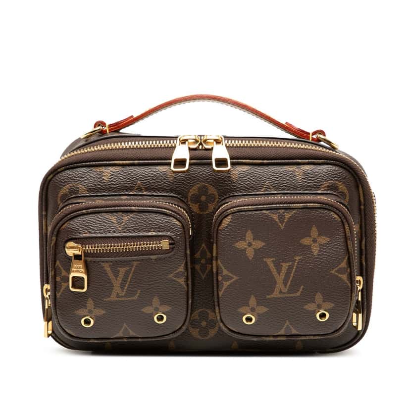 Louis Vuitton Monogram Utility Satchel Brown Very good condition - Front View