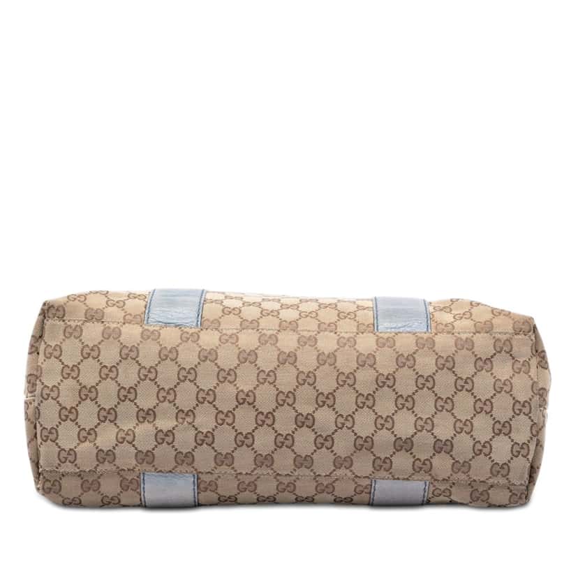 Gucci Medium GG Canvas Bamboo Libeccio Tote Beige Very good condition - Inside View