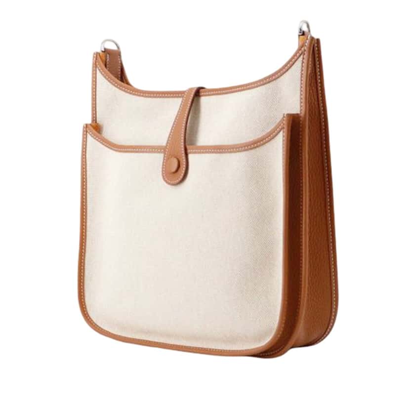 Hermès Toile and Clemence Evelyne III 29 Beige Very good condition - Back View