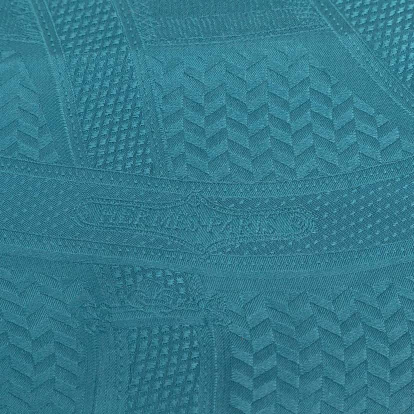 Hermès Maxi Cavalcadour a Cheval Silk Twilly Scarf Blue Very good condition - Inside View